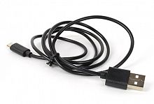 Шнур USB A штекер - micro USB штекер 1м только зарядка!!! черный ROBITON P1