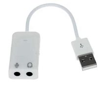 Внешняя звуковая карта Z10 USB to jack 3,5 белая