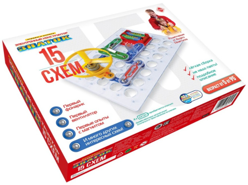 Конструктор электронный Знаток Набор "А" 15 схем фото 2
