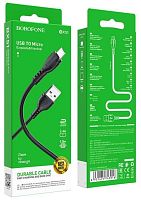 Шнур USB A штекер - microUSB штекер 1м 2,4A Borofone BX51