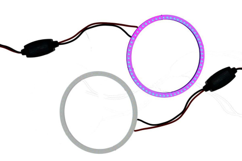 Кольцо LED 80мм (12-24V), при 12в-280ма, СИНЕЕ, цена за 1 шт., в блистере- 2шт.