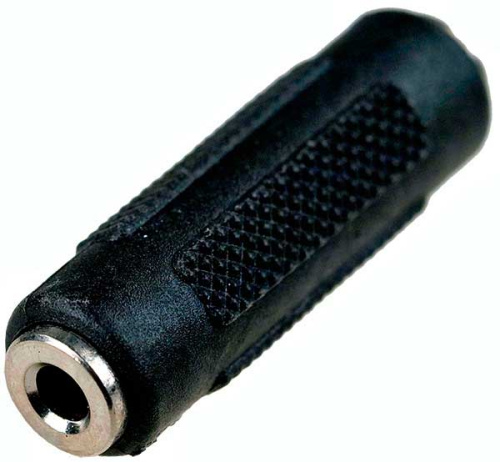 ПЕРЕХОДНИК 3,5 гн.<>3,5 гн. пласт.Ni Переходник 3,5 гнездо - 3,5 гнездо пластик Ni