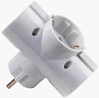 Тройник сетевой VIKEY 250V 16A (1 розетка с заземлением)