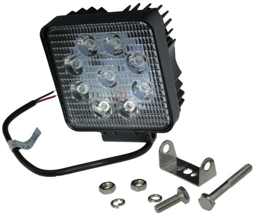 ПРОЖЕКТОР 12-30v 27W LED-9(EPISTAR)  6610F, 60 град, БЕЛЫЙ квадратный фото 3