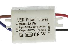 Драйвер светодиодный 300mA  3-6V  1W IP33