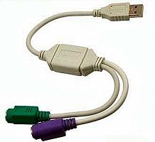Переходник USB штекер - PS/2 гнездо на проводе 30см  (ML-A-040 (USB to PS/2)) 89546