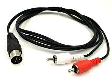 Шнур СШ5 - 2RCA штекер 1.2м Ni (DIN5 штекер - 2RCA штекер) REXANT