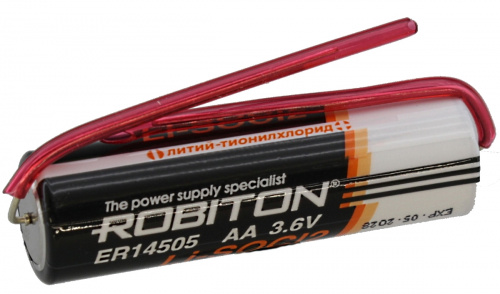 Батарейка ROBITON ER14505 Li (R6) с аксиальными выводами (счётчики,весы,кассы,кодов.замки)