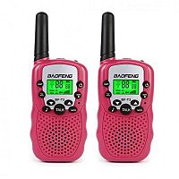 Рация 0.5 Вт Т-388 (розовая)(в комплекте 2 шт) UHF 462-467 MHz walkie talkie/4* "AAA/1-3 km.