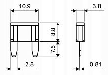 Предохранитель авто S1035-1  5А (мини) (25-2)