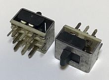 Переключатель движковый 9pin 2пол. 14х11х8мм на плату