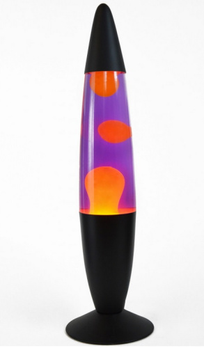 Светильник LAVA LAMP 35cm настольный прозрачно-красный, корпус черный фото 2
