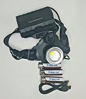 Фонарь налобный  LED BL-Q8-P50 ( светодиод CREE P50), 3 аккумулятора 18650,шнур USB-microUSB