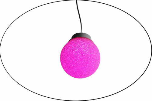 Гирлянда "Шар" розовый 110 мм., 220в,  мягкий уличный  LED фото 3