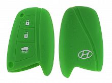 Чехол брелока  Hyundai   KB-L060 (3-кнопки)2013.IX45,New Santafe(Зелен