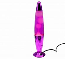 Светильник LAVA LAMP 35cm настольный розово-белый, корпус фиолетовый