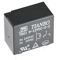 Реле 12vDC 3А 240VAC TRG1 D-12VDC-S-Z Tianbo 1 группа переключающихся контактов