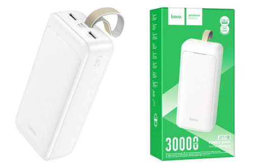 Аккумулятор внешний (Power bank), (30000mAh), Hoco J111B, white