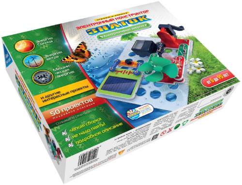 Конструктор электронный Знаток "Альтернативная энергия" Малый Набор 50 проектов фото 2