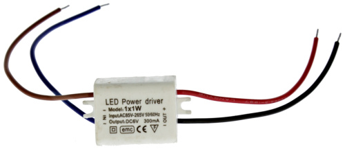 Драйвер светодиодный 300mA  3-6V  1W IP33 фото 2