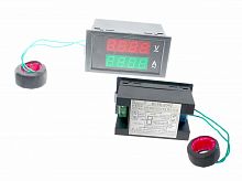 Индикатор вольтметр/амперметр/переменного тока. 80-300 В/0-100A(D69)