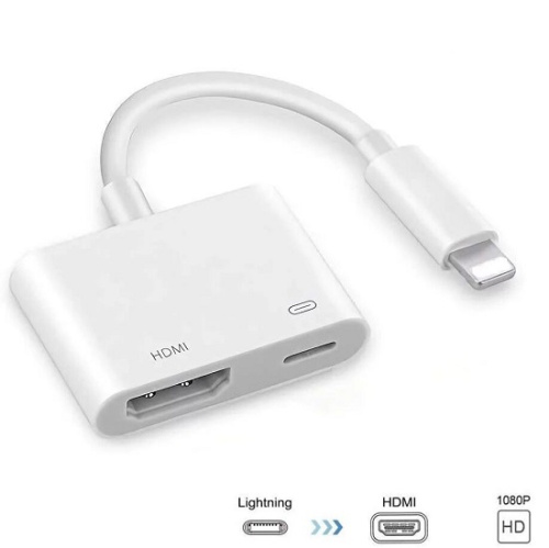 Адаптер (переходник), Lightning (шт) - HDMI/Lightning (гн), 15см, Орбита OT-AVW53