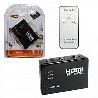Сплиттер HDMI, 3 входа -1 выход, H56 Switch+Remotet, с пультом (black)