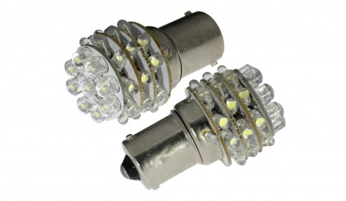 Лампа АВТО S25/115S LED-36  5мм белый