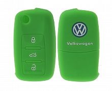Чехол брелока Volkswagen KB-L064 (3-кнопки) выкидной ключ(Зеленый)