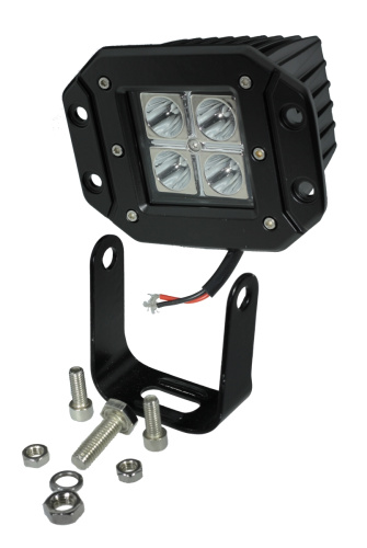 ПРОЖЕКТОР 12-30v 12W LED-4(CREE)  6621S, 30 град, БЕЛЫЙ квадратный с ушами фото 2