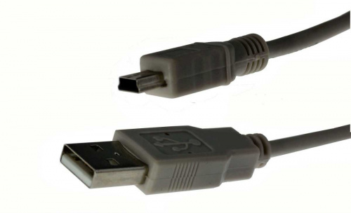 Шнур mini USB(5-pin) штекер - USB A штекер 3м DAYTON 16-0011D (черный)