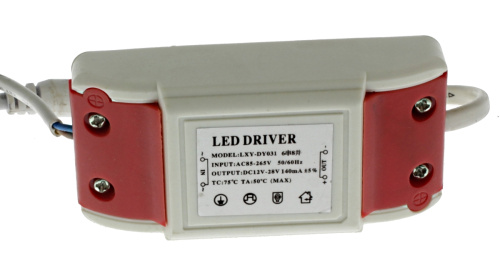 ДРАЙВЕР 140mA 12-28V, корп. пластик
Дайвер светодиодный (LXY-DY031)
Источник тока 140mA (+-5%), вых. напряжение 12-28V, макс. 4Вт. Пластиковый корпус IP40, размеры Питание 85-265 Vac фото 2 Драйвер светодиодный 140mA 12-28V 4W IP40 корп. пластик (LXY-DY031) фото 2