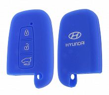 Чехол брелока  Hyundai   KB-L059 (3-кнопки)Smart Elantra,Son.(Синий)
