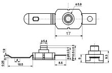 Кнопка ON-OFF 2P 1.5A 250v PBS101C395 
