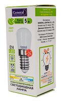 Лампа Е14 5W 4500К Матовая General GLDEN-T25-E14-5-P-220-4500 для холодильника Лампа Е14 5W 4500К Матовая General GLDEN-T25-E14-5-P-220-4500 для холодильника