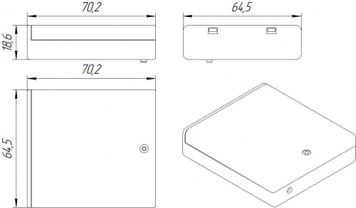 Батарейный отсек BH640 AA 4x1 (закрытый)  фото 3
