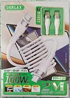Шнур Type-C штекер - Type-C штекер 2м PD100w силикон Gerlax D13T2
