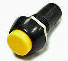 Кнопка OFF-(ON) 2P 3A 125V/1A 250V пер.ток, PBS-11B ST-301C , круглая жёлтая