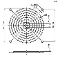 Решетка для вентилятора 120x120mm (79375)