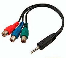 Шнур 3,5 штекер - 3RCA гнездо 0,25м