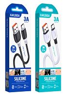 Шнур USB A штекер - Type-C штекер 1м 3A силикон + эластомер Kakusiga KSC-951