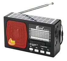 Радиоприёмник Fepe FP-252BT-S (USB,Bluetooth) с фонарем и солнечной батареей