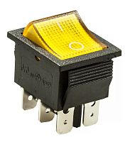 Выключатель ON-ON 6P 15A 250v 28х22мм с подсветкой желтый SC767  #118 56841523  2200000159953