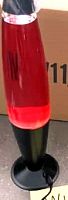 Светильник LAVA LAMP 40cm красно(жидкость)-белый(воск), корпус чёрный W11/3