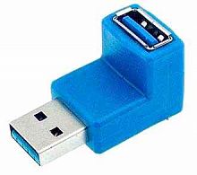 ПЕРЕХОДНИК USB A штекер - USB A гнездо 90° (Разъем usb USB 3.0 AM/AF 90*) 95148,