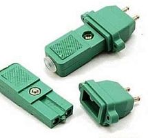 Разъем питания сетевой AC-029 штекер на кабель + гнездо на корпус 