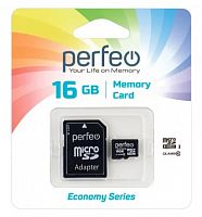 Карта памяти 16 Гб microSD Class10 PERFEO