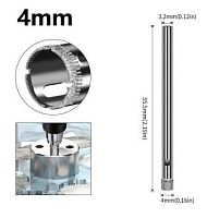 Коронка алмазная 4 мм по кафелю керамике керамограниту плитке стеклу