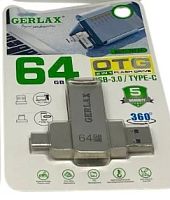 Флеш-диск 64 Гб Gerlax UG3 2in1 USB3.0/Type-C