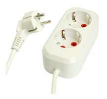 Удлинитель Stekker с/з  2 гн   2м 16A IP20  3х1мм2 белый Home HM06-21-02